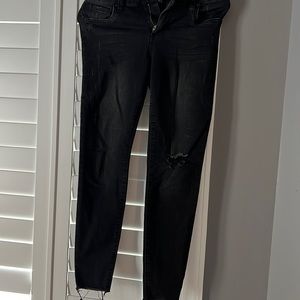 KUT black distressed jeggings